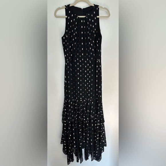 Wedding Guest Dress | Betsy & Adam | Black | Handkerchief Hem - Picture 5 of 5